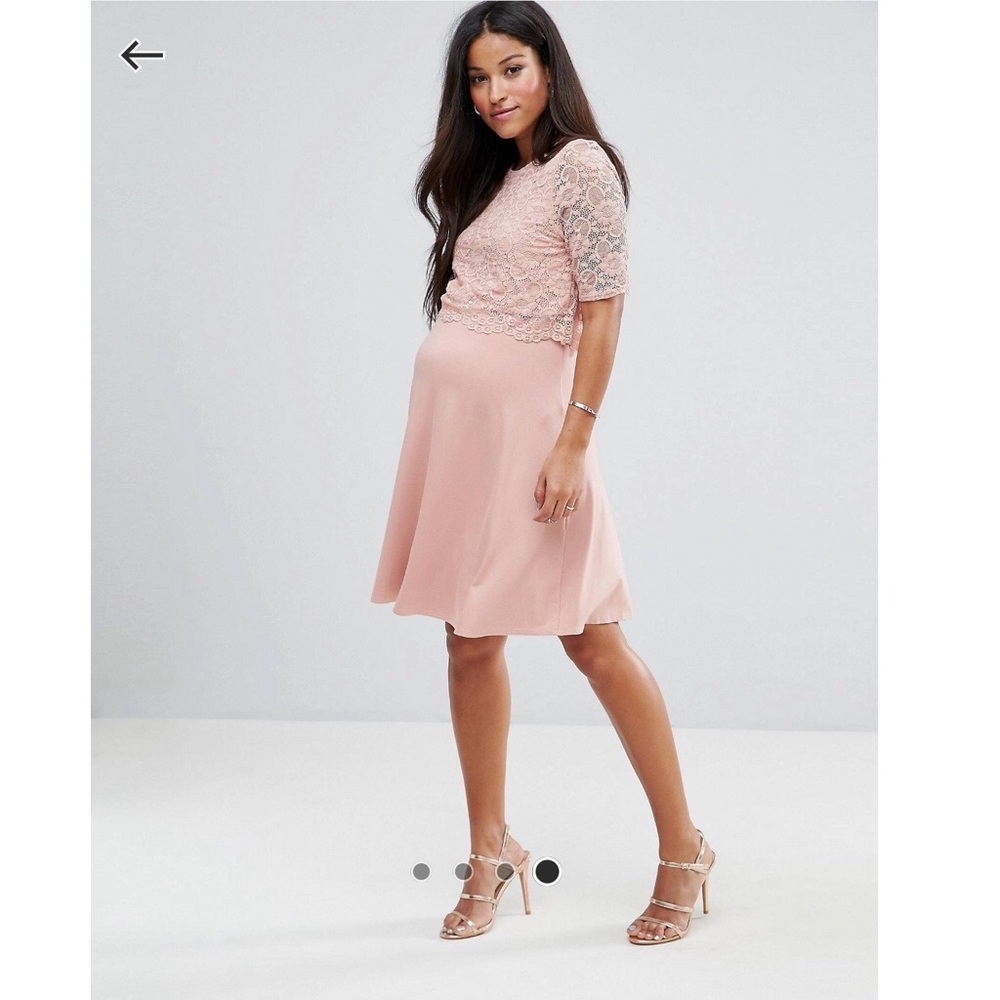 ASOS Maternity Nursing Lace Double Layer Dress